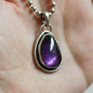 Amethyst Pendant -Heartland Pendant - Purple Amethyst Necklace - Silversmith Pendant