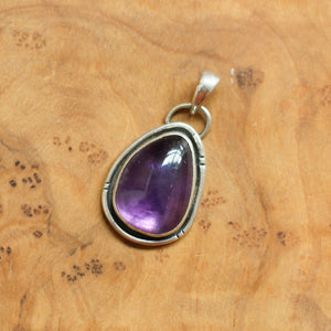 Amethyst Pendant - Heartland Pendant - Purple Amethyst Necklace - Silversmith Pendant