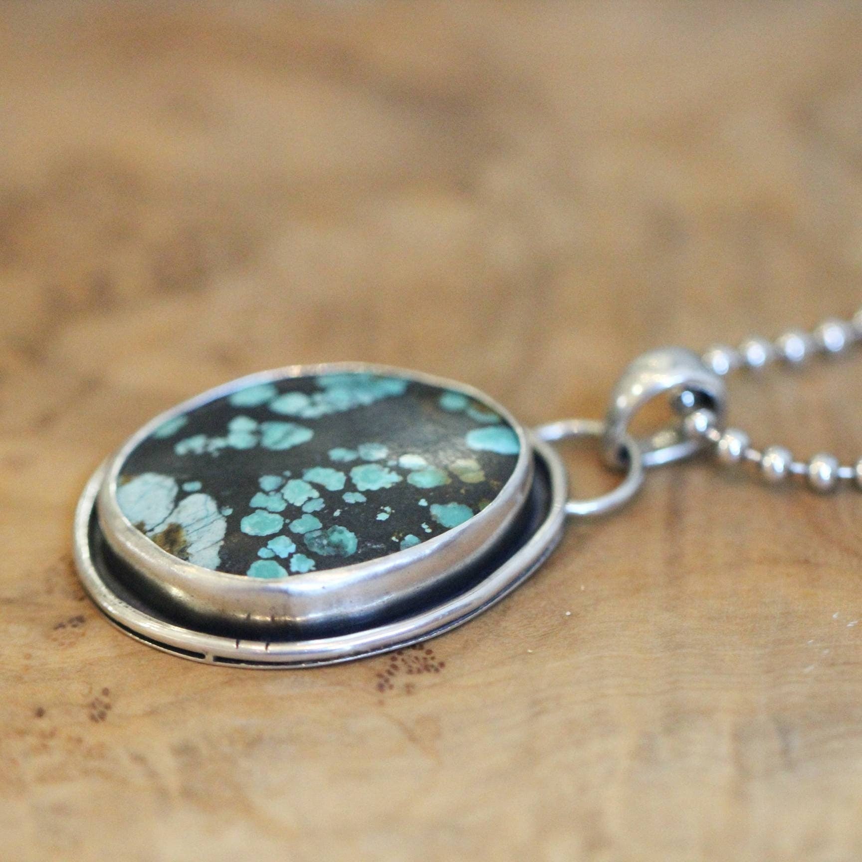 Turquoise Pendant - Sterling Silver - Choose your Big OOAK Dragonskin Turquoise