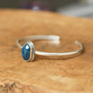 Apatite Cuff Bracelet - .925 Sterling Silver - Apatite Bracelet