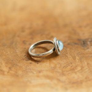 Aquamarine Ring - Western Aquamarine Ring - .925 Sterling Silver - Silversmith - March Birthstone