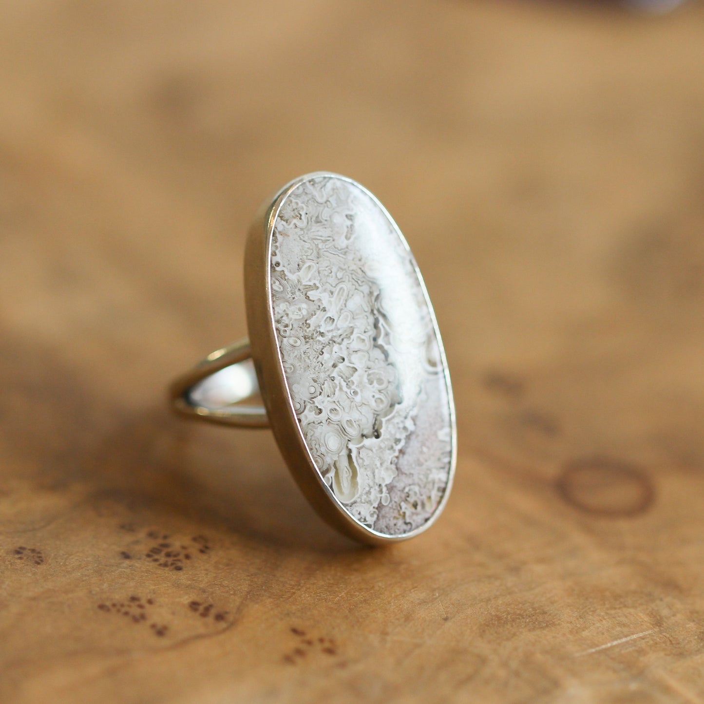 Choose Your Stone: Sterling Silver Crazy Lace Agate Ring - Silversmith Design