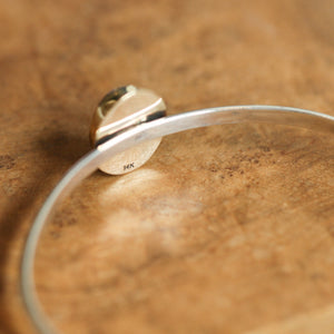 Tanzanite Bracelet - Ready to Ship - Silver and 18K Gold Tanzanite Cuff Bracelet