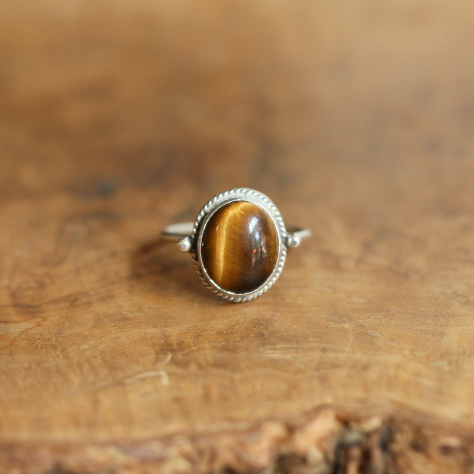 Tigers Eye Delica Ring - 925 Sterling Silver - Silversmith