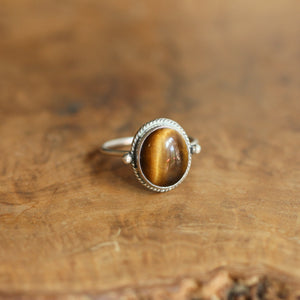 Tigers Eye Delica Ring - 925 Sterling Silver - Silversmith - Ready to Ship