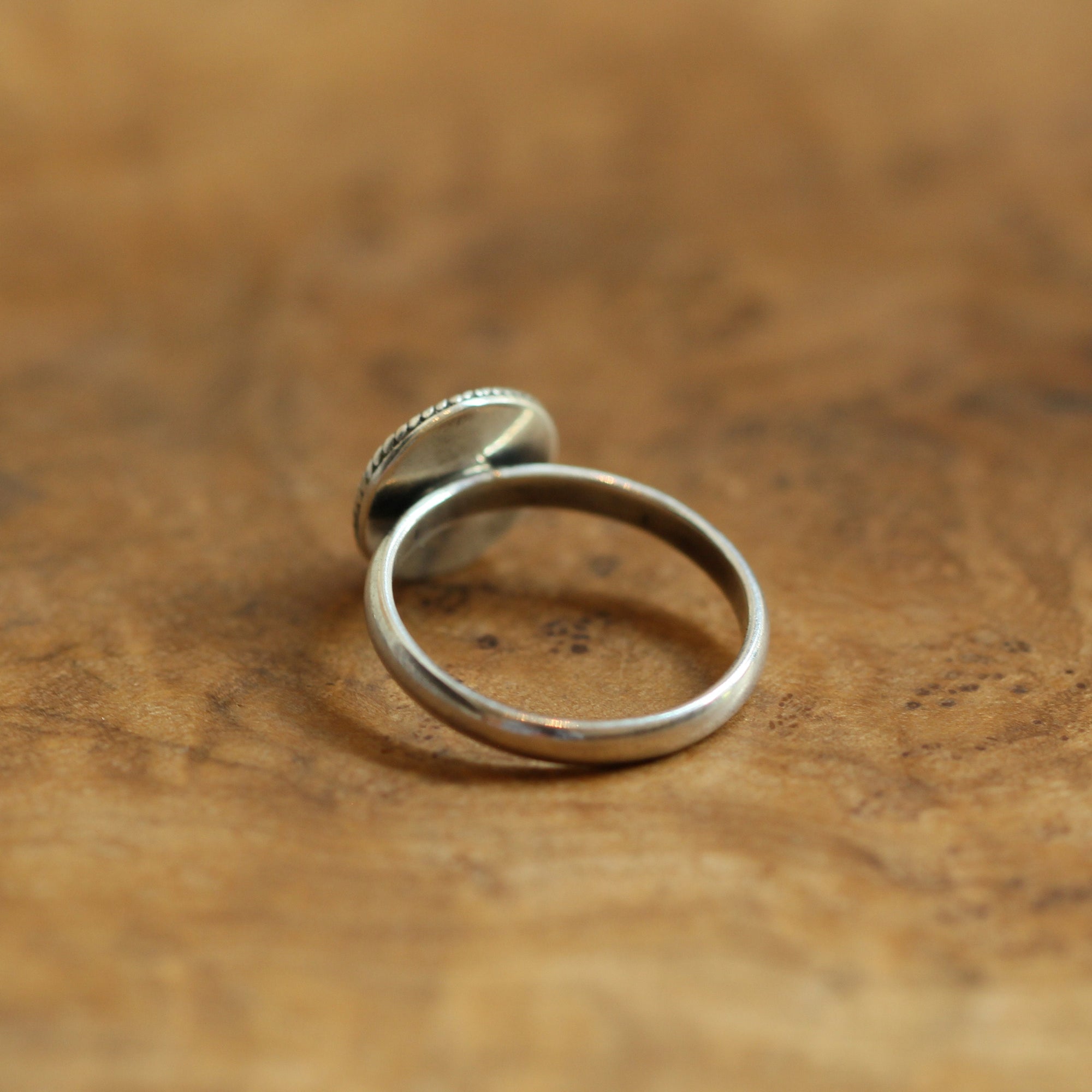 Rainbow Moonstone Ring - Western Ring - .925 Sterling Silver - Moonstone Stacker