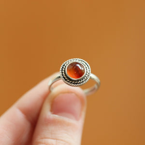 Western Carnelian Ring - Orange Carnelian Ring - Silversmith Ring - Carnelian Stacker
