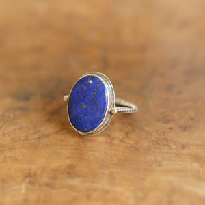Blue Lapis Ring - Lapis Lazuli Chloe Ring - Silversmith Ring - Unique Silversmith