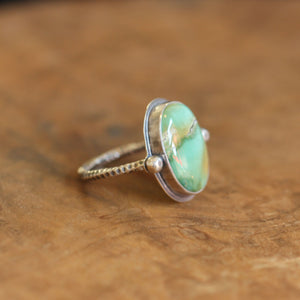 Turquoise Ring - Chloe Ring - Unique Silversmith Ring - Silversmith Ring
