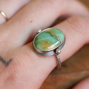 Turquoise Ring - Chloe Ring - Unique Silversmith Ring - Silversmith Ring