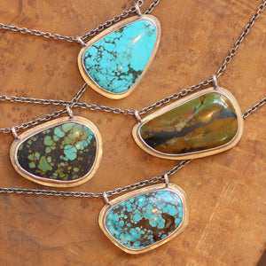 Turquoise Hanging Rock Necklace - Choose Your Pendant - Ready to Ship