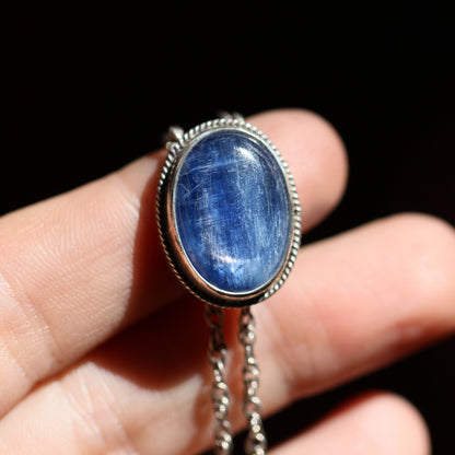 Blue Kyanite Sterling Silver Bolo Necklace – Southwestern Silversmith