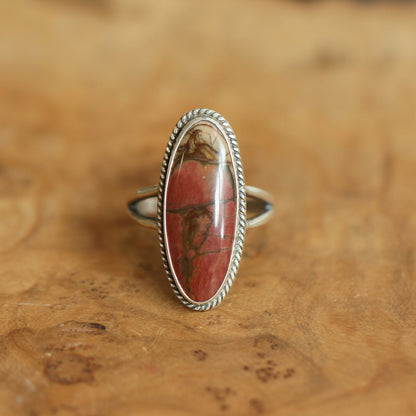 Red Creek Jasper Boho Ring - Sterling Silver - Choose Your Stone - Custom Ring