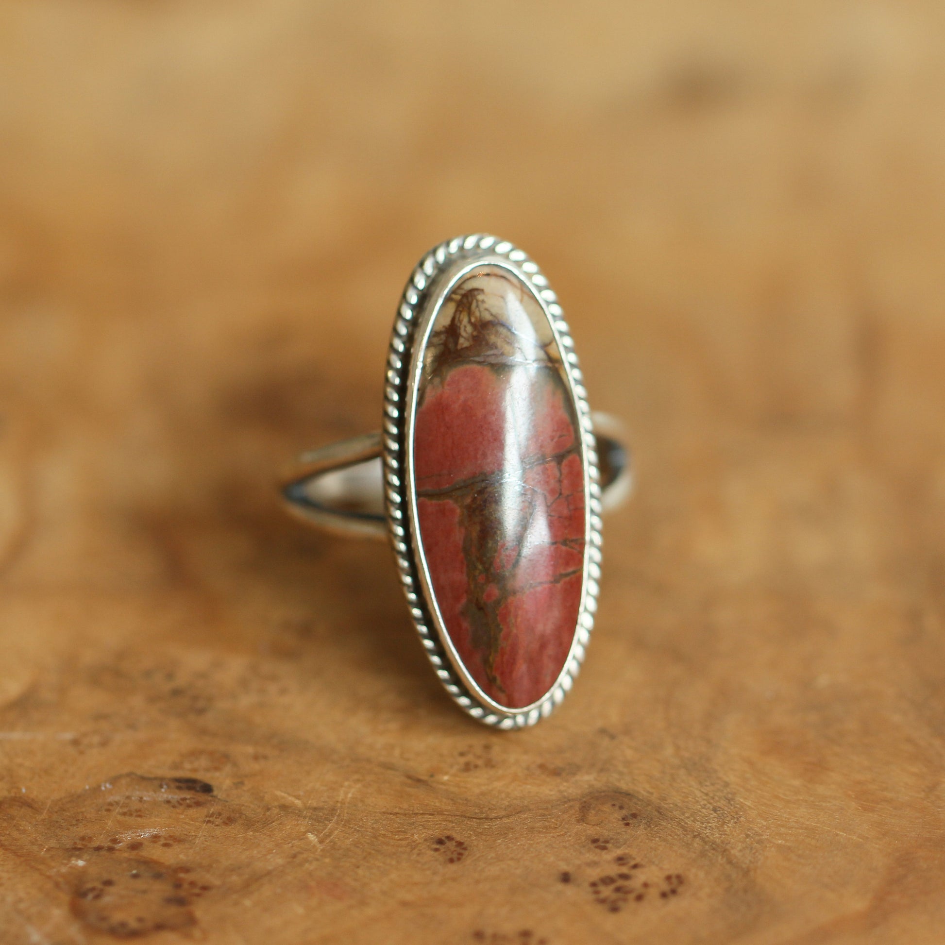 Red Creek Jasper Boho Ring - Sterling Silver - Choose Your Stone - Custom Ring
