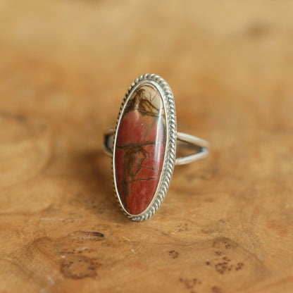 Red Creek Jasper Boho Ring - Sterling Silver - Choose Your Stone - Custom Ring