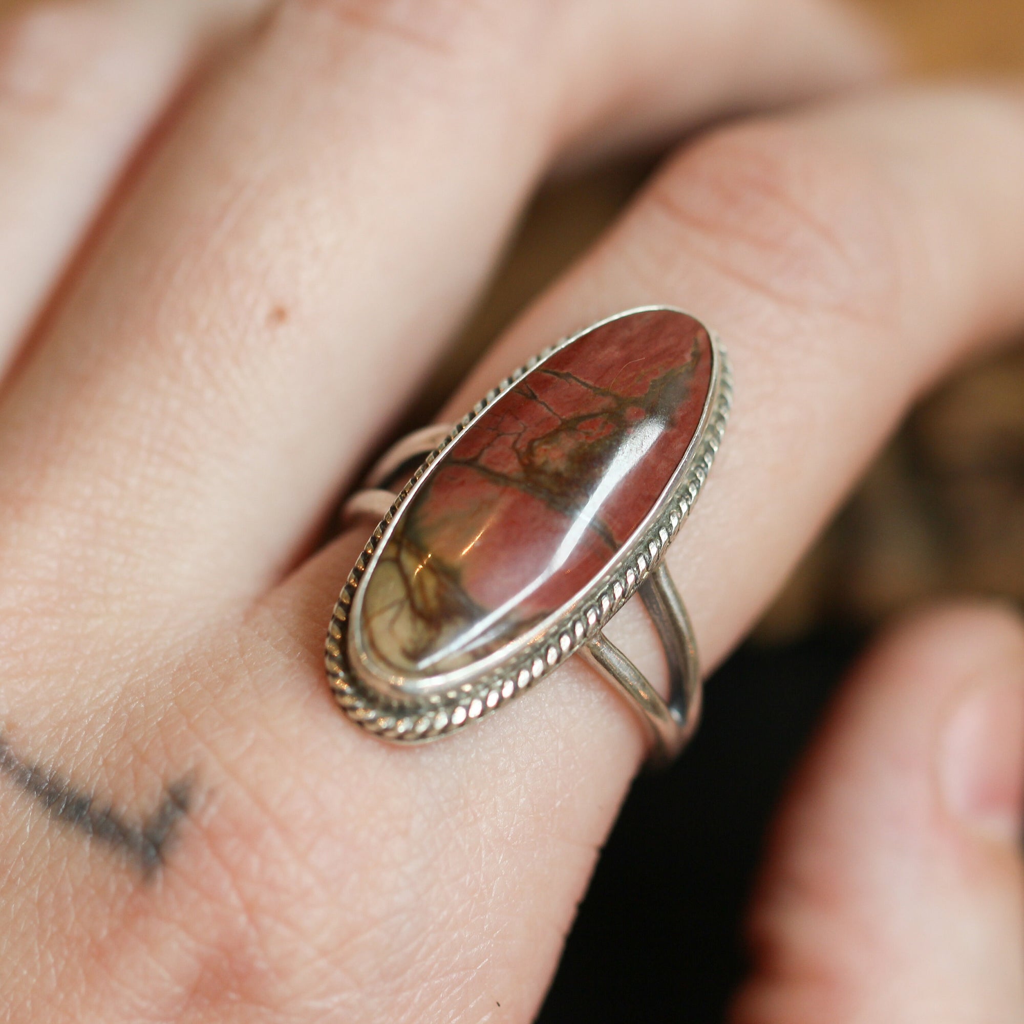Red Creek Jasper Ring - Sterling Silver - Choose Your Stone - Custom Ring