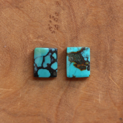 Piper Earrings - Old Stock Turquoise - Turquoise Drop Earrings - .925 Sterling Silver - Dainty Threader Earrings
