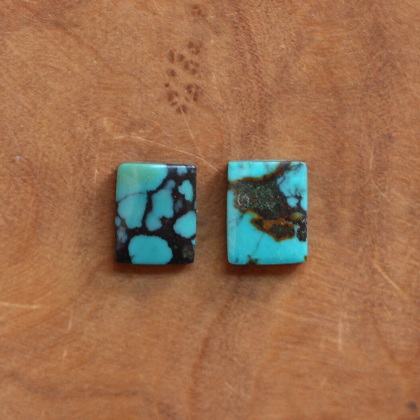 Piper Earrings - Old Stock Turquoise - Turquoise Drop Earrings - .925 Sterling Silver - Dainty Threader Earrings