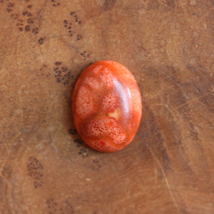 Boho Red Sponge Coral Ring - Silversmith Ring - Boho Red Coral Ring