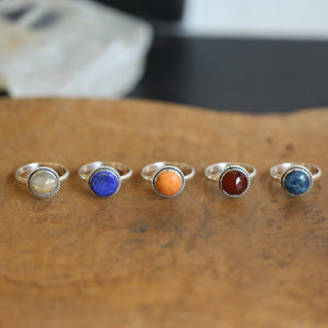 Golden Rutilated Quartz Ring - Silversmith Ring - Choose Your Own Stone - Gallery Wire Ring