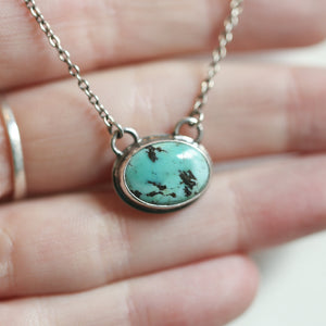 Turquoise Necklace - Choose Your Stone - Small Turquoise Pendant with Chain- OOAK