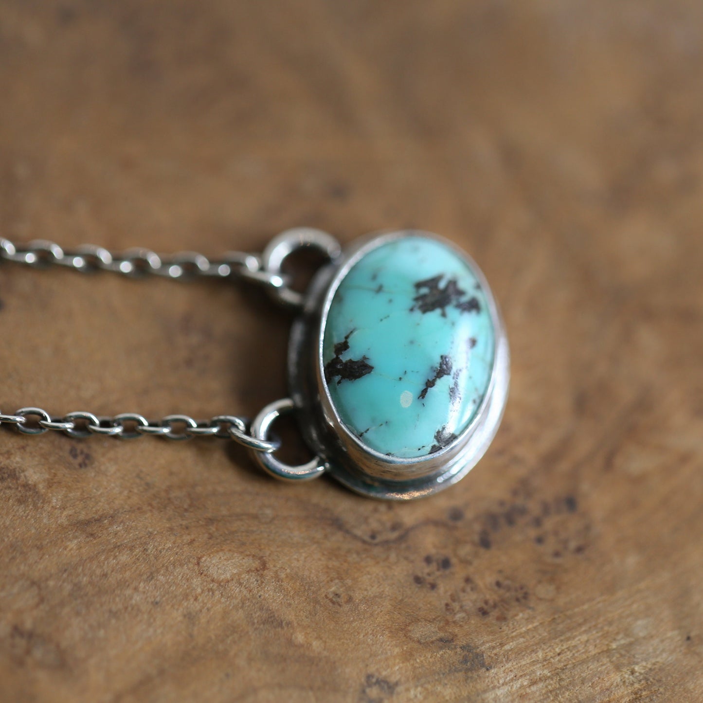 Choose Your Small Turquoise Pendant with Chain - Sterling Silver