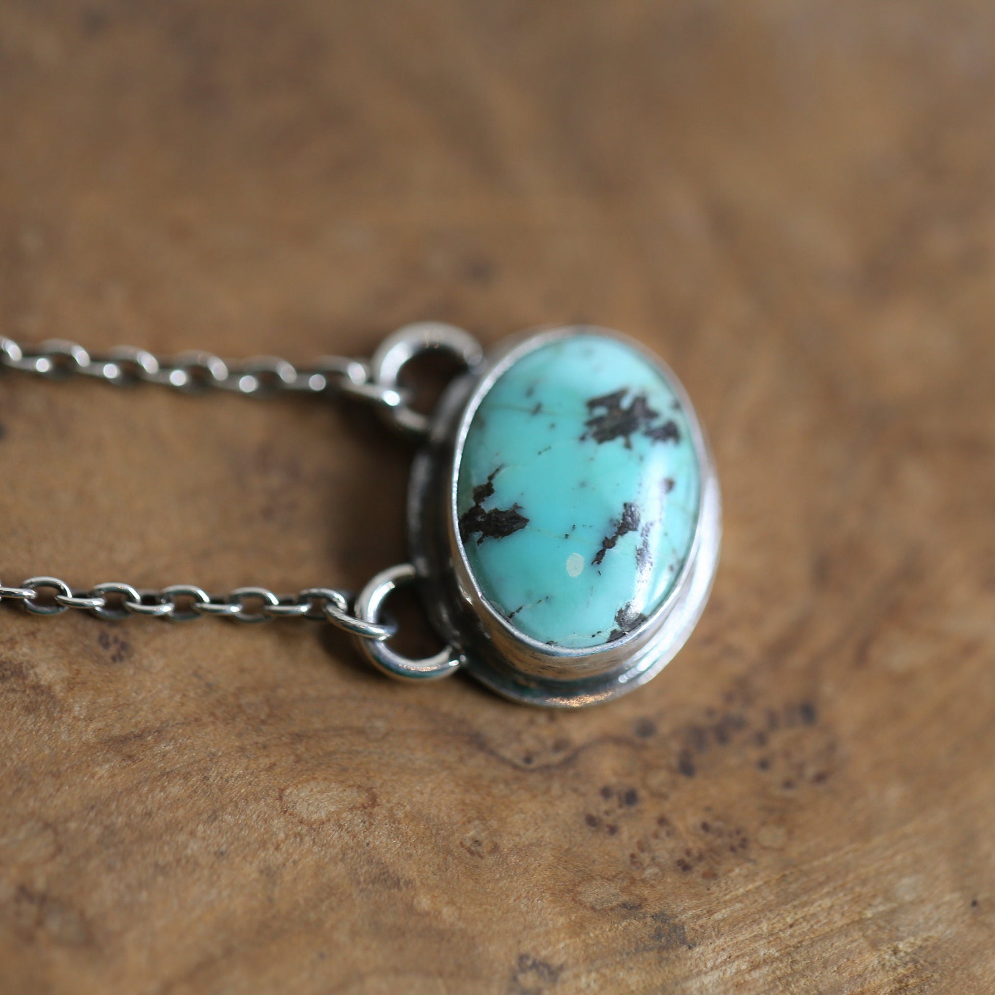 Choose Your Small Turquoise Pendant with Chain - Sterling Silver