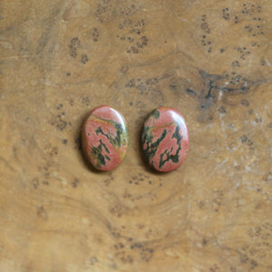Red Creek Jasper Posts - Choose Your Stones - 14K Solid Gold Prongs - Sterling Silver