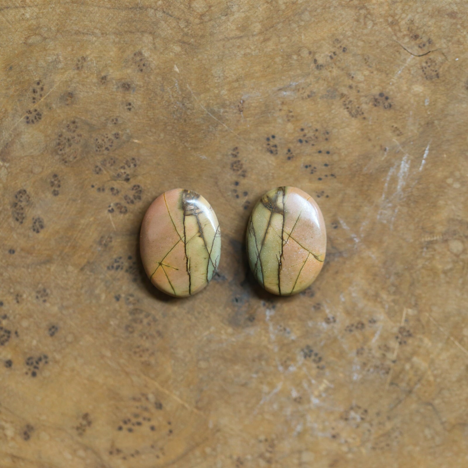 Red Creek Jasper Posts - Choose Your Stones - 14K Solid Gold Prongs - Sterling Silver