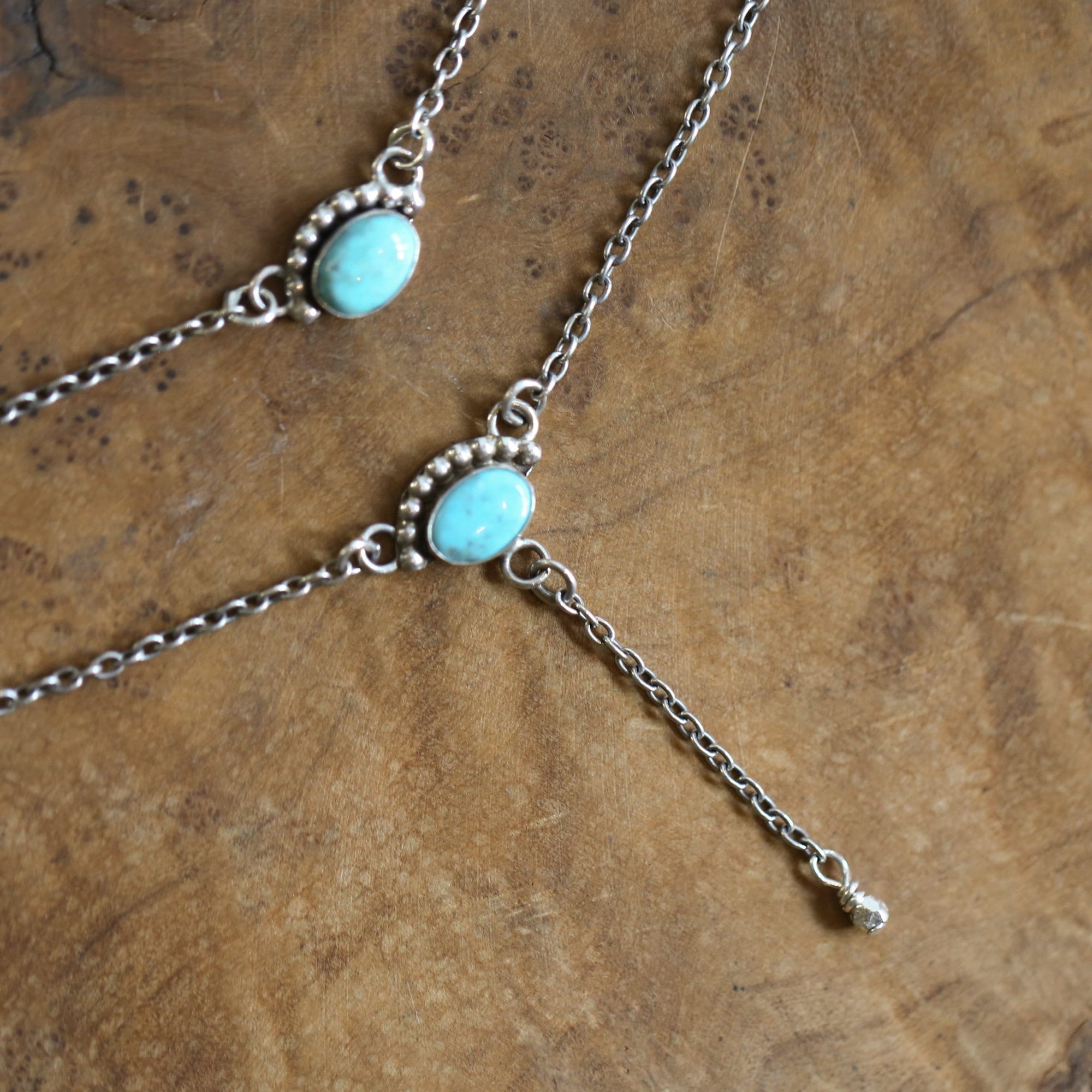 Dainty Turquoise Necklace - Bright Eyes Pendant - Sterling Silver - Includes Chain