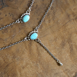Dainty Turquoise Necklace - Bright Eyes Pendant - Sterling Silver - Includes Chain
