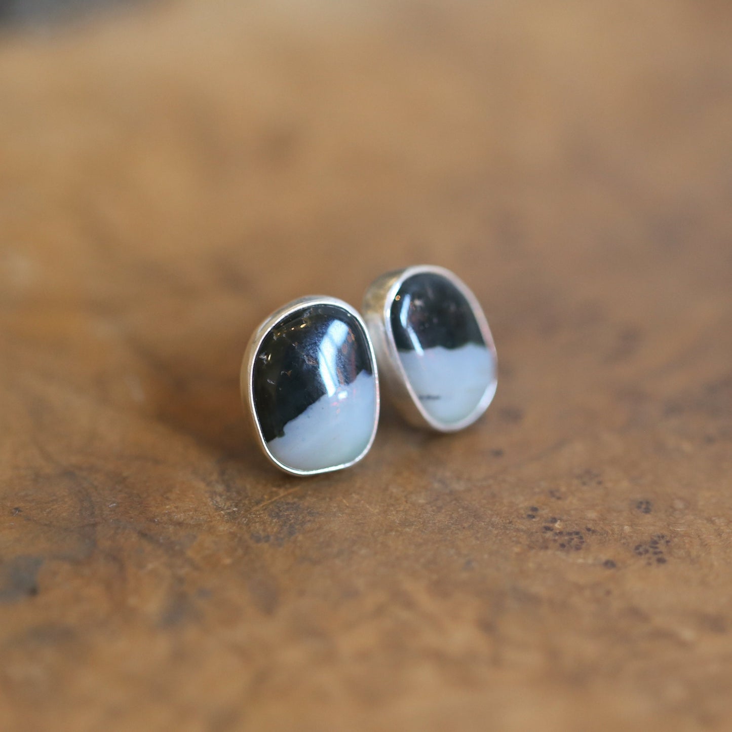 Ocean Jasper Posts - Sterling Silver - Jasper Stud Earrings