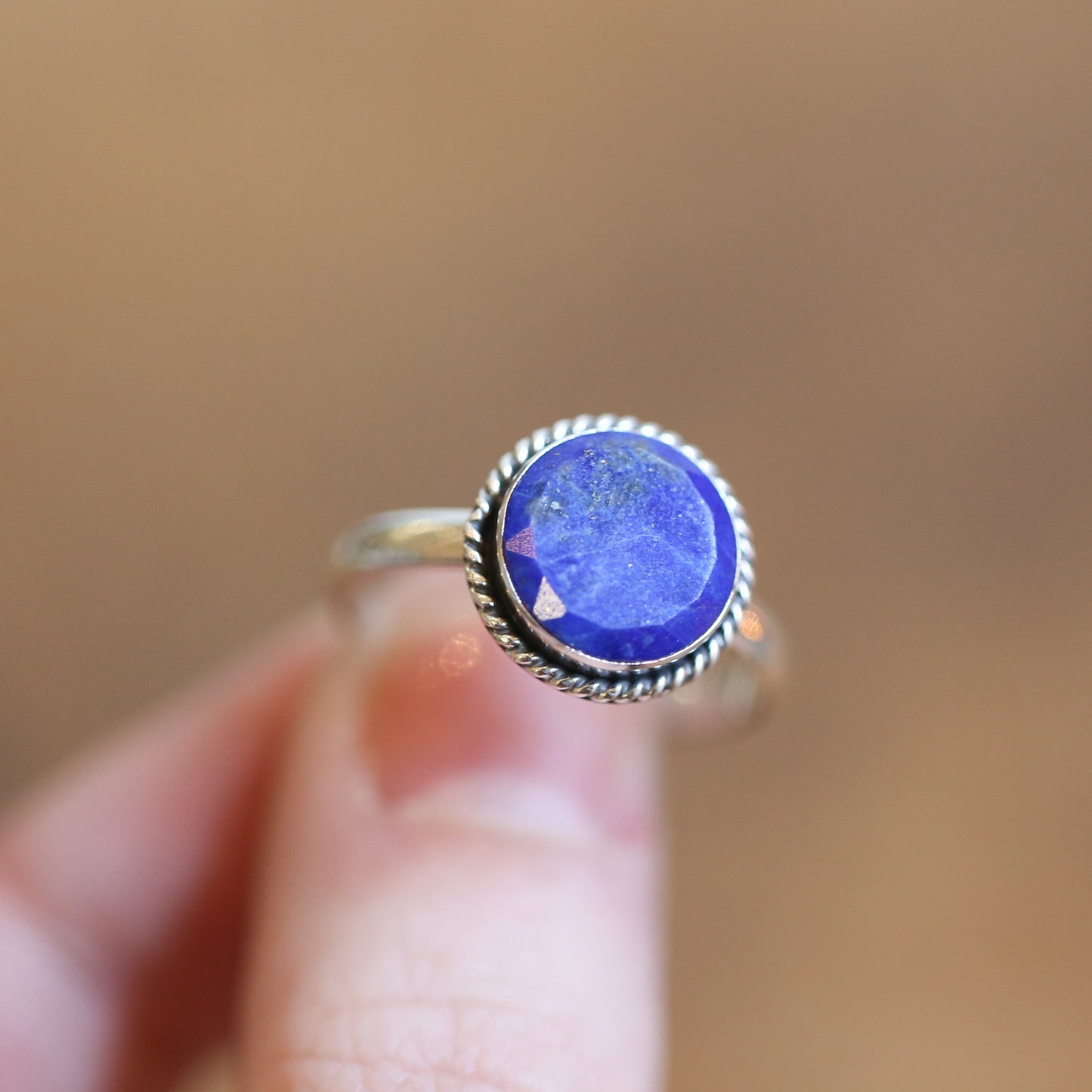 Blue Lapis Lazuli Sterling Silver Ring - Silversmith Jewelry