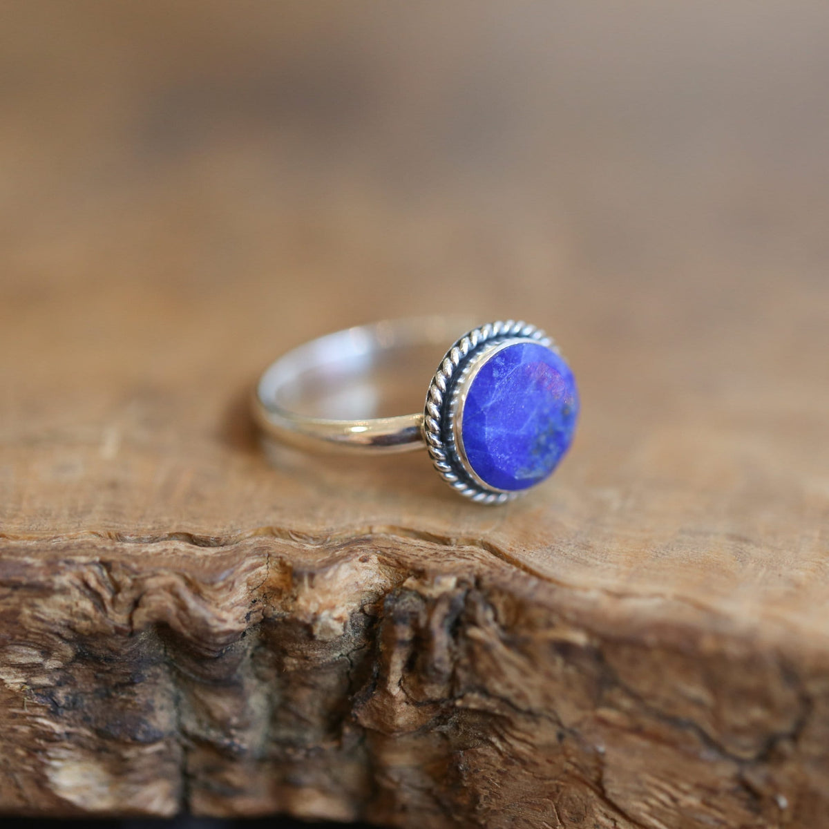 Blue Lapis Lazuli Sterling Silver Ring - Silversmith Jewelry