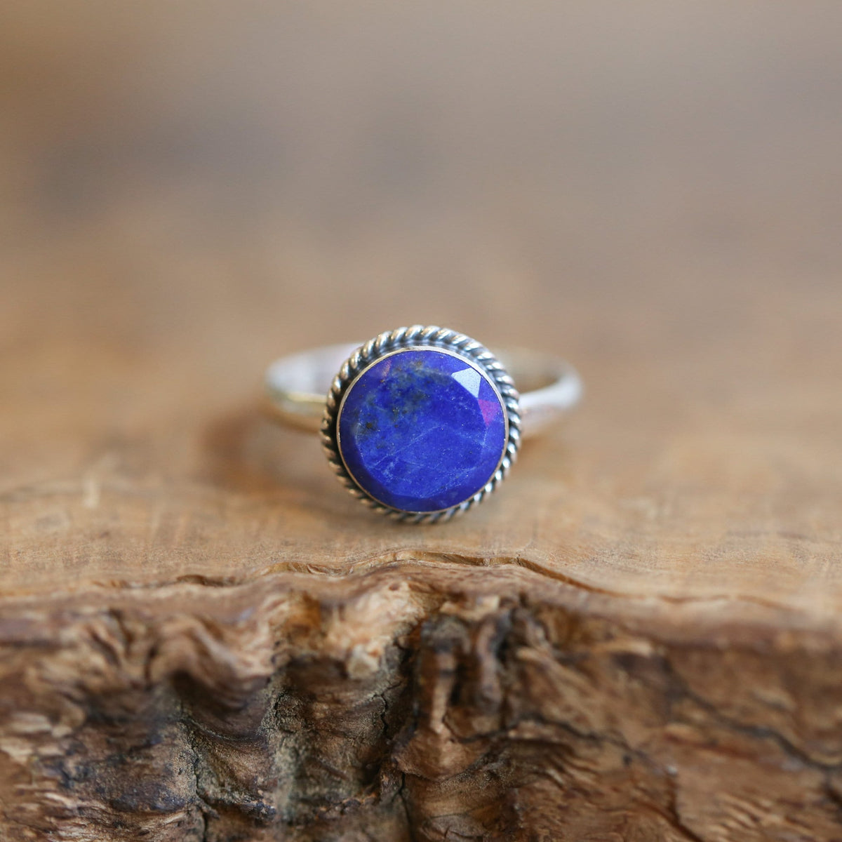 Blue Lapis Lazuli Sterling Silver Ring - Silversmith Jewelry
