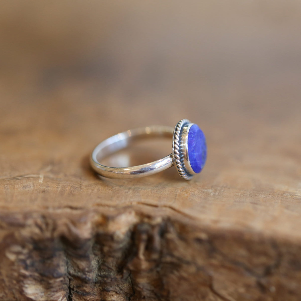 Blue Lapis Lazuli Sterling Silver Ring - Silversmith Jewelry