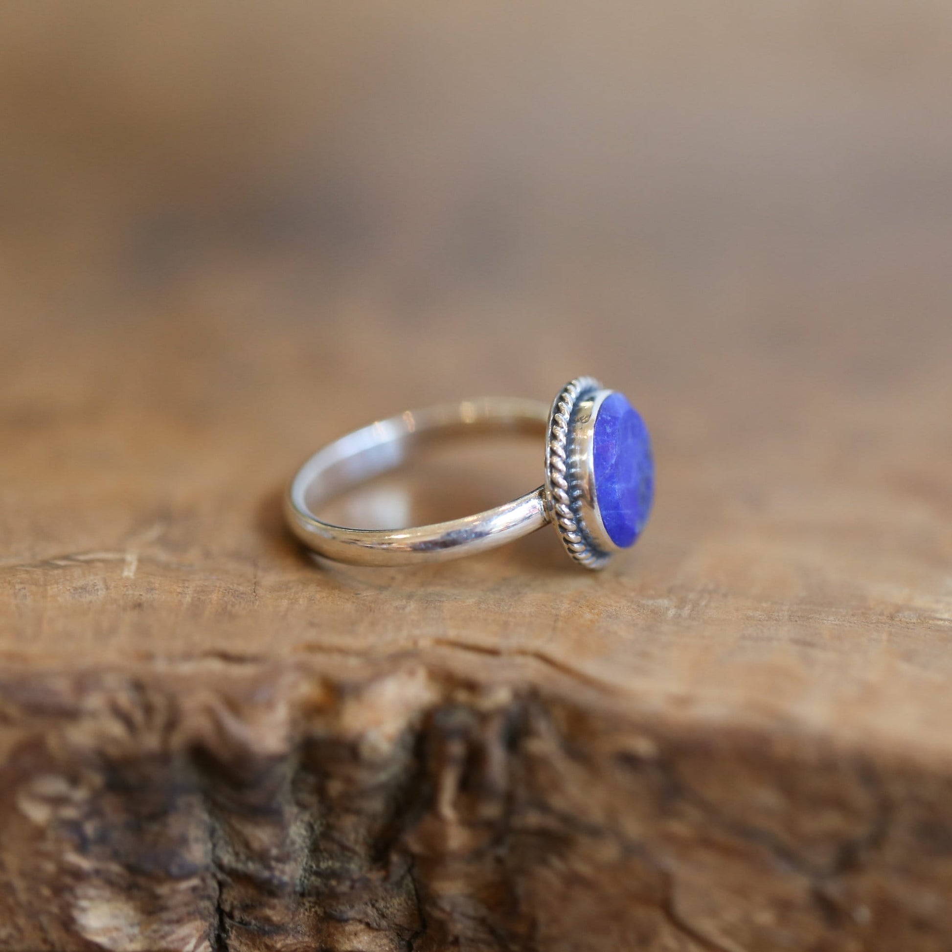 Blue Lapis Lazuli Sterling Silver Ring - Silversmith Jewelry