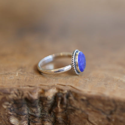 Blue Lapis Lazuli Sterling Silver Ring - Silversmith Jewelry