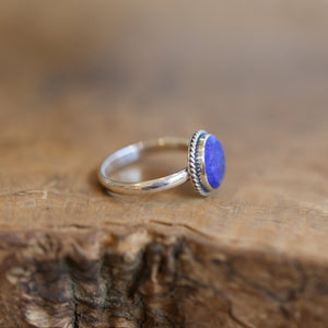 Blue Lapis Lazuli Ring - Silversmith Ring - Lapis Silver Ring - Sterling Silver