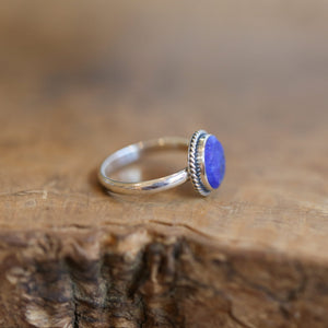Blue Lapis Lazuli Sterling Silver Ring - Silversmith Jewelry