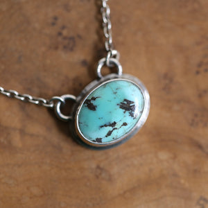 Turquoise Necklace - Choose Your Stone - Small Turquoise Pendant with Chain- OOAK
