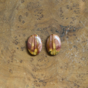 Red Creek Jasper Posts - Choose Your Stones - 14K Solid Gold Prongs - Sterling Silver