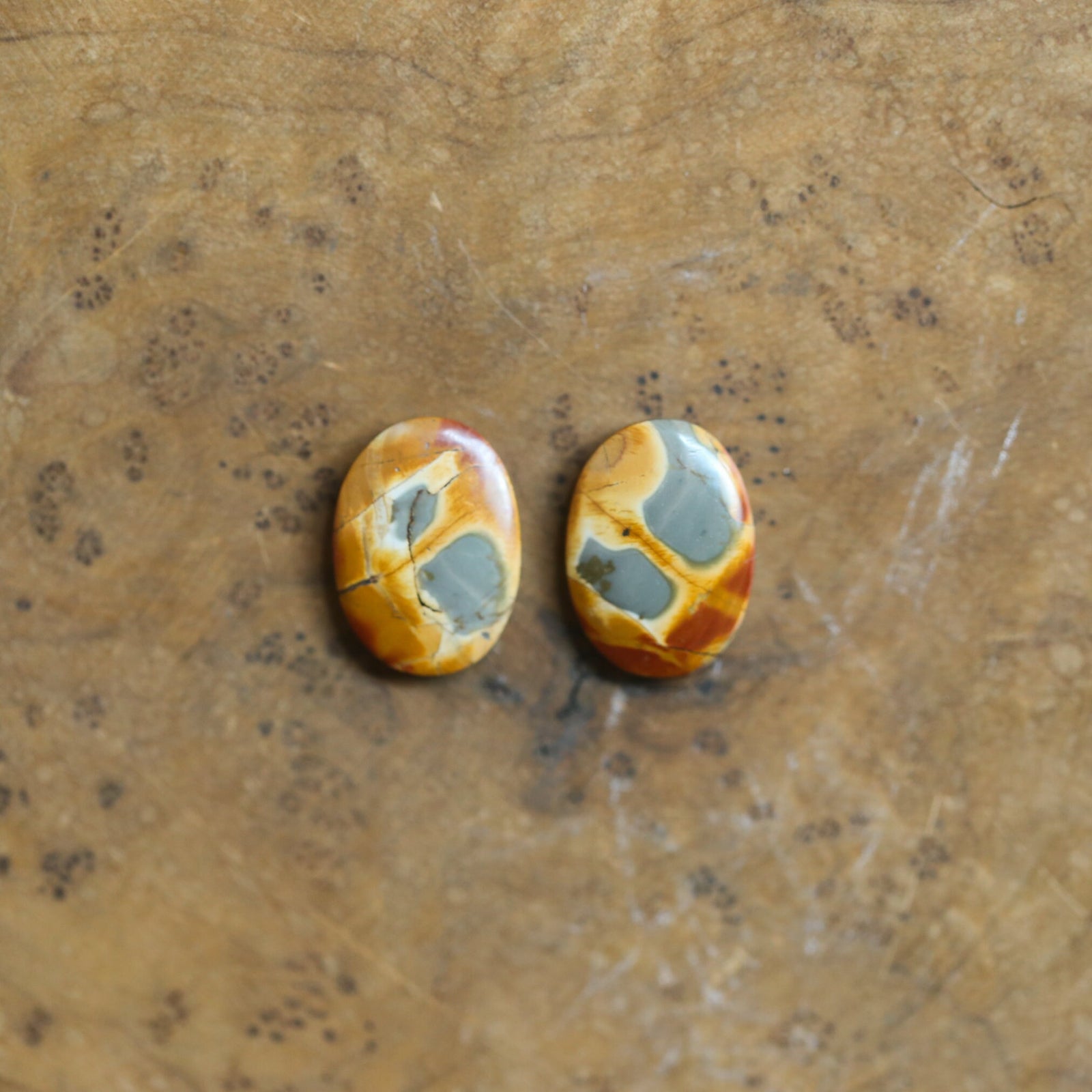Red Creek Jasper Posts - Choose Your Stones - 14K Solid Gold Prongs - Sterling Silver