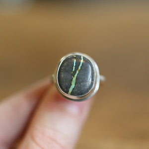 Sierra Nevada Turquoise Ring – Sterling Silver, Silversmith OOAK