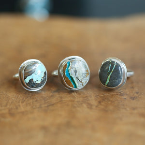 Sierra Nevada Turquoise Ring - OOAK Turquoise Ring - Ready to Ship - Silversmith