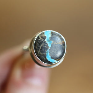 Ready to Ship Sierra Nevada Turquoise Ring - OOAK Turquoise Ring - Silversmith