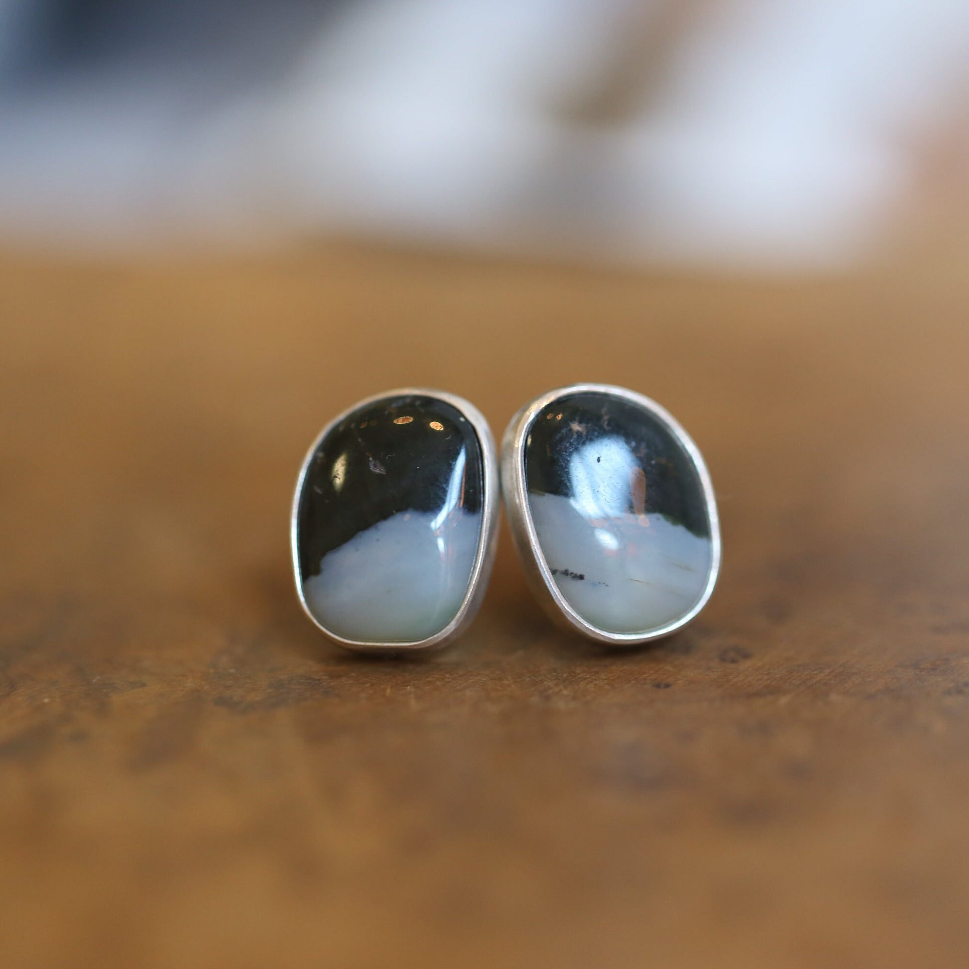 Ocean Jasper Posts - Sterling Silver - Jasper Stud Earrings
