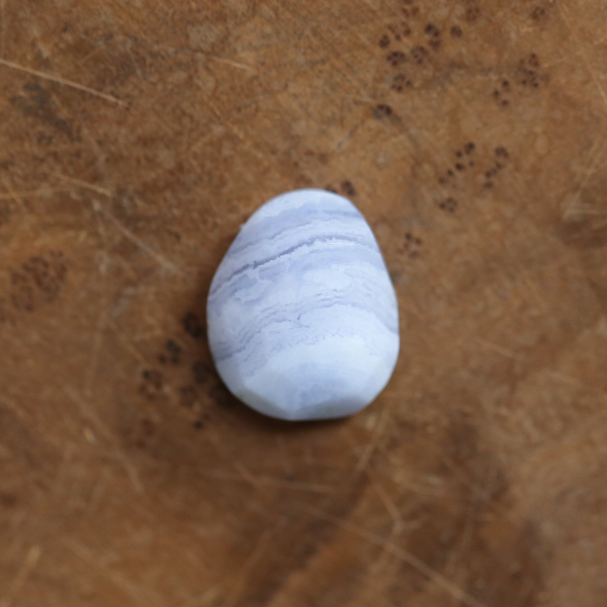 Blue Lace Agate Ring - Chunky Boho Ring - Sterling Silver - .Choose Your Stobe