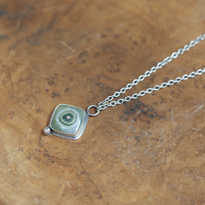 Custom Orbs Eye Ocean Jasper Pendant - .925 Silversmith - Choose Your Stone