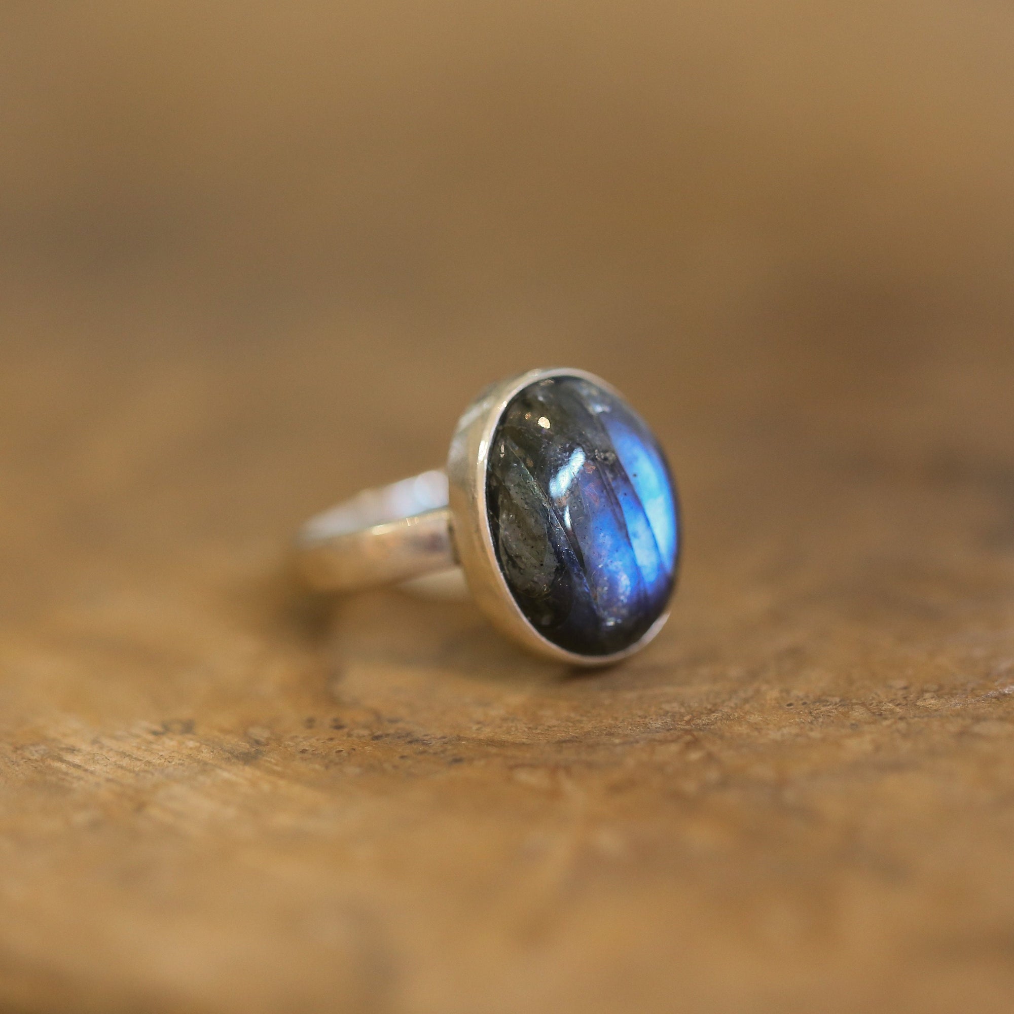 Labradorite Ring - .925 Sterling Silver - Ready to Ship - Silversmith Ring